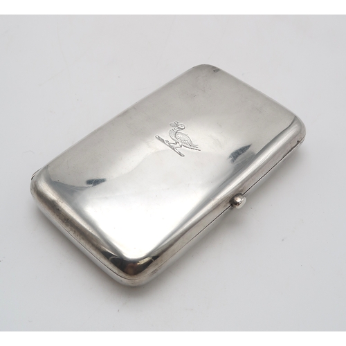 2422 - AN EDWARDIAN SILVER CIGAR CASEby Deakin & Francis, Birmingham 1903, of shaped rectangular form, ... 