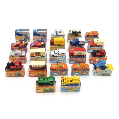 2613 - A COLLECTION OF BOXED LESNEY MATCHBOX SUPERFAST 1-75 SERIES MODEL VEHICLESComprising New 30 Artic Tr... 