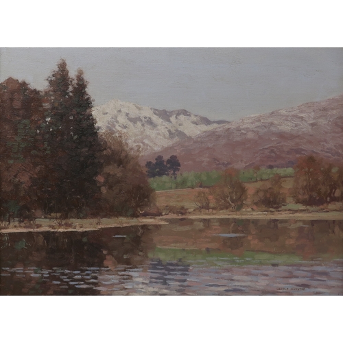 2952 - GEORGE HOUSTON RSA RSW RGI (SCOTTISH 1869-1947)SNOW, LOCH AWE Oil on canvas, signed lower right, 45 ... 