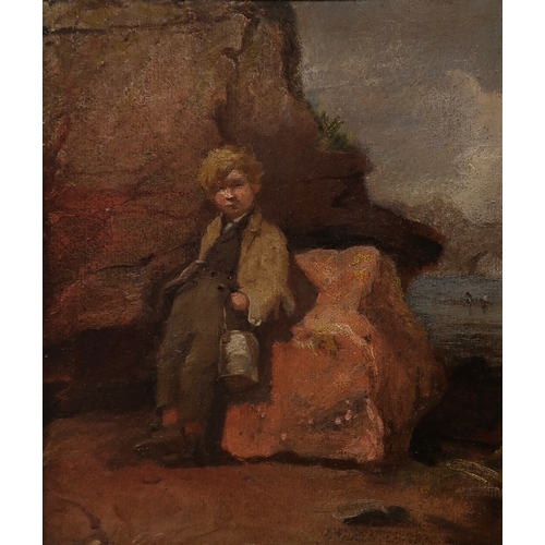 2977 - JOHN CAIRNS (SCOTTISH D.1867)A LIMPET GATHERER, AUCHMITHIEOil on board, signed inscribed and dated 1... 