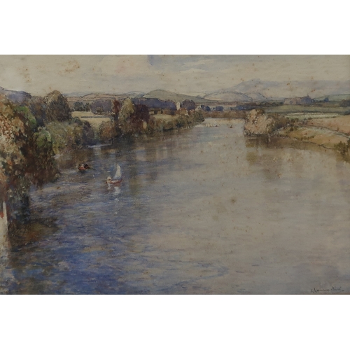 2989 - SAMUEL JOHN LAMORNA BIRCH RA RWS RWA (BRITISH 1869-1955)THE RIVER LUNE FROM THE AQUEDUCT LANCASTERWa... 