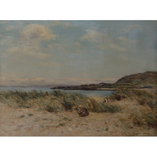 2993 - JOSEPH HENDERSON RSW (SCOTTISH 1832-1908)AMONG THE BENTS (PROBABLY AYRSHIRE)Oil on canvas, signed lo... 