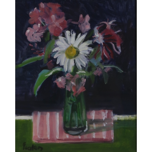 3004 - DELNY GOALEN (SCOTTISH 1932-2023) GARDEN POSY Oil on canvas, signed lower left, 28.5 x 22.5cm (11.25... 