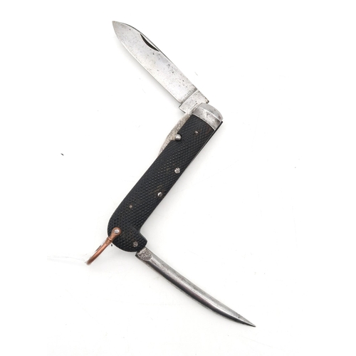 A pre-War Wade & Butcher army jack knife, dated 1938, the spike 