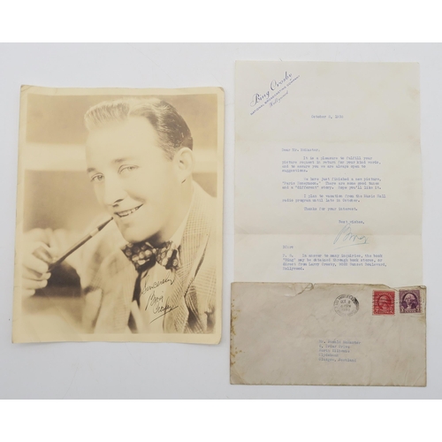 459 - A collection of autographed material from the Golden Age of Hollywood cinema, comprising a signed ph... 