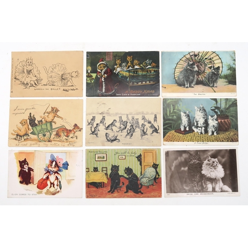 464 - An album of early-20th century postcards to include examples illustrated by Louis Wain, with others ... 