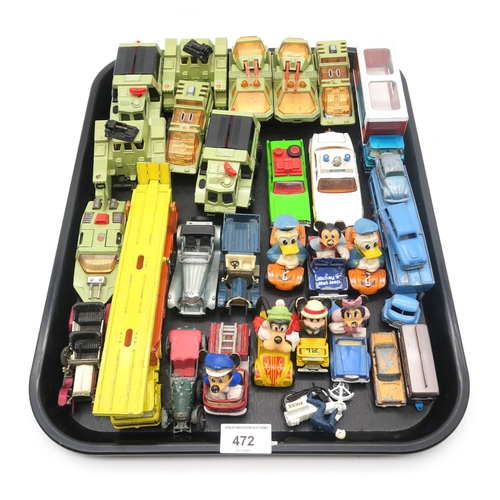 472 - A collection of loose Matchbox model vehicles of mixed age, to include a Car Transporter, Mobile Can... 