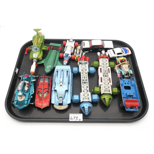 473 - A collection of loose mostly Dinky Toys model vehicles of mixed age, to include Gerry Anderson Capta... 