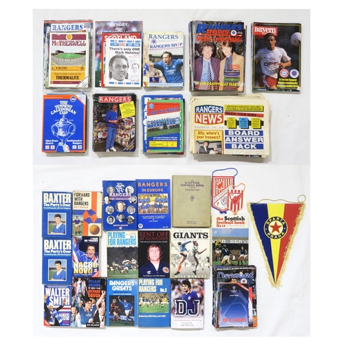 489 - Glasgow Rangers FC: a sizable collection of match programmes and fan publications, ranging in date f... 