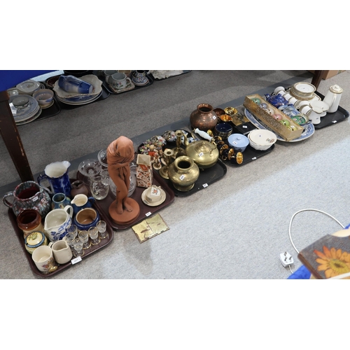 207 - Assorted decorative ceramics, glass and metalware including Hummel figures