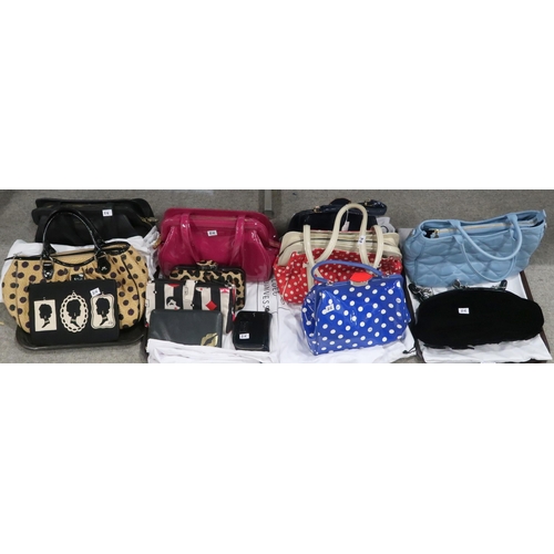 216 - A collection of Lulu Guinness handbags and purses, bags with dust bags