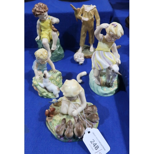 248 - Assorted Royal Worcester figures of children