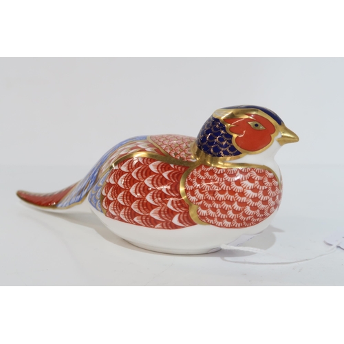 251 - A Royal Crown Derby pheasant paperweight