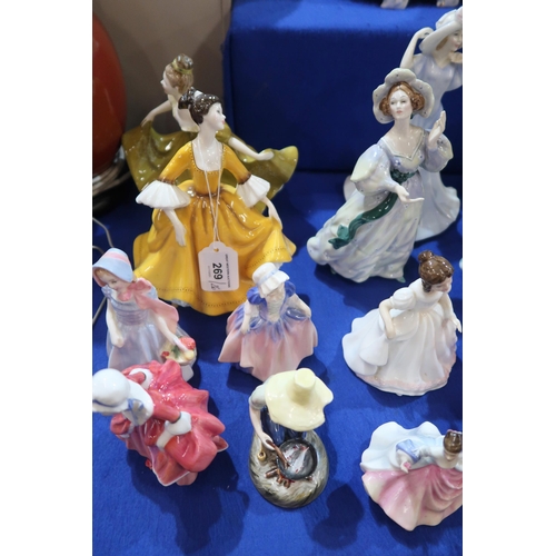 269 - A collection of Royal Doulton figures of ladies and girls 