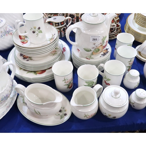 285 - A St Michael Ashberry pattern part dinner service, together with a Wedgwood Angela dinner service