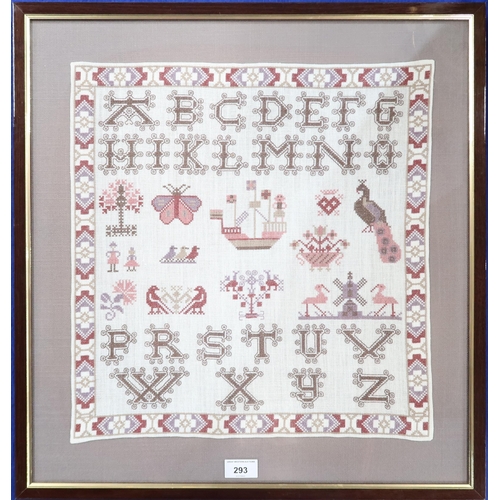 293 - A needlework sampler