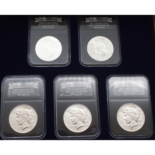 419 - The Uncirculated Peace Silver Dollar Collection 100th Anniversary Edition.A Special Edition collecti... 