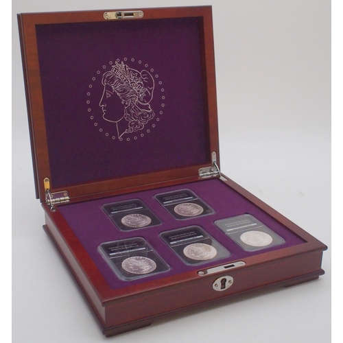 421 - The Complete Uncirculated U.S. Morgan Silver Dollar Mint Collection. Mint marks for Carson... 