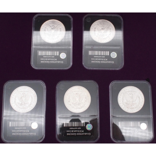 421 - The Complete Uncirculated U.S. Morgan Silver Dollar Mint Collection. Mint marks for Carson... 