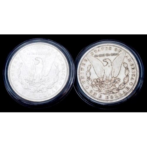 424 - The Ultimate Morgan Silver Dollar Collection, part set with forty seven Morgan Dollars in a wood col... 