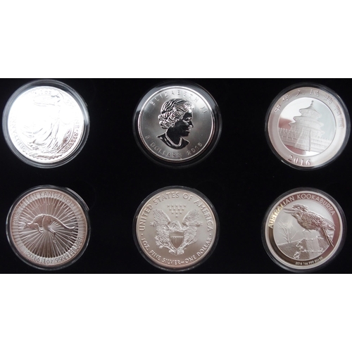 429 - 2015 Silver Coins of the World 4 coin collection, 2016 Silver Coins of the World 6 coin collection,&... 