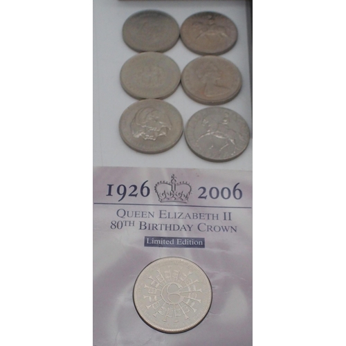 439 - The Royal Mint Elizabeth II 2008 Proof Set, 2006 80th Birthday Crown, various ER II crowns, Bank of ... 