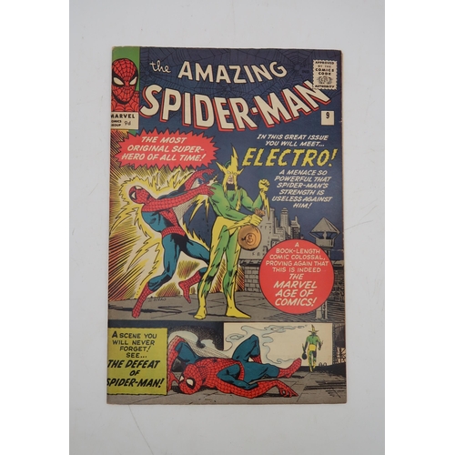 500 - AMAZING SPIDER-MAN #9 (Marvel 1964) 9d, First appearance of Electro, bagged and boarded