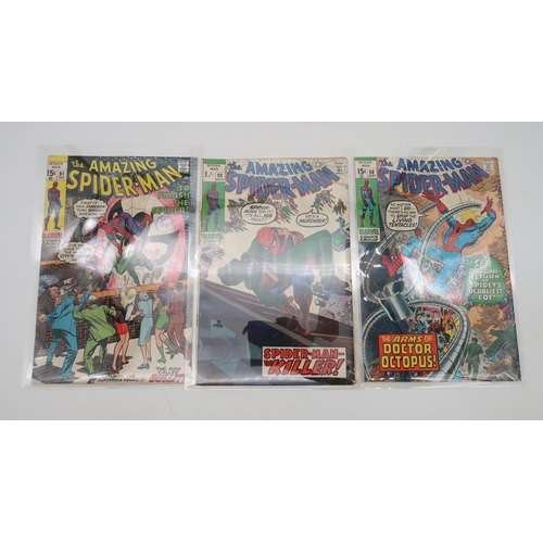 503 - AMAZING SPIDER-MAN #74 (Marvel 1969) 75, 84, 85, 86, 87, 88, 90, 91, 93, King Size Annual #2, all ba... 