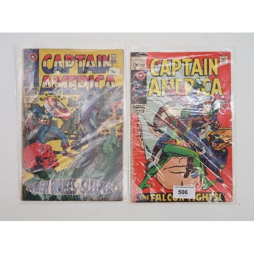 506 - CAPTAIN AMERICA #101 (Marvel 1968) 12¢, #118, 15¢, bagged (2)