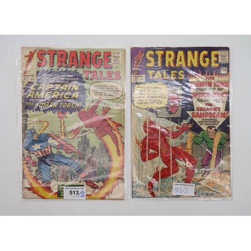 513 - STRANGE TALES #114 (Marvel 1963) 9d, first Silver age appearance of Captain America, 115, Origin of ... 