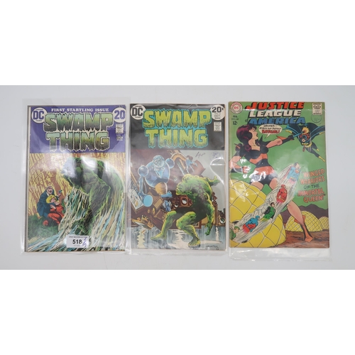 518 - A collection of DC & CDC comics including Swamp Thing #1, 6, Justice League of America 60, Metam... 