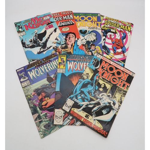 519 - A collection of comics including; Moon Knight #1, 3, Marvel Special Moon Knight #1, Marvel Comics Pr... 