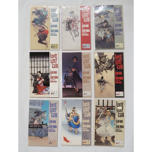 520 - LONE WOLF AND CUB (1987) #1-15, 17-26, 28, 32, with cover art by Frank Miller, Bill Sienkiewicz, Mat... 