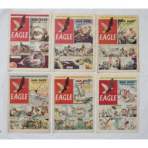 521 - EAGLE VOL 1. (1950) Complete run of 1-52, featuring The interplanetary adventures of Col. Dan Dare, ... 