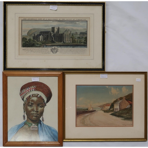 924 - A VARIOUS LOT, comprising prints, oils, watercolours (10)