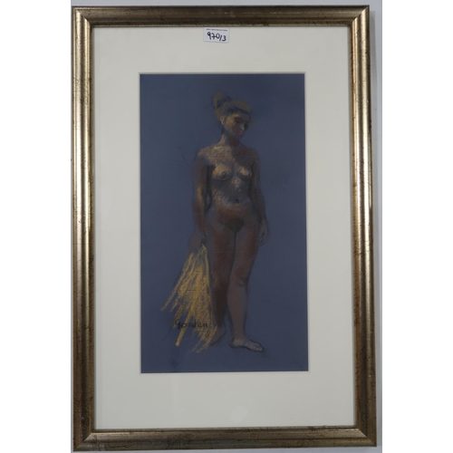 970 - DELNY GOALEN (SCOTTISH 1932-2023) NUDE STUDIES Charcoal on paper, signed lower right, 31 x... 