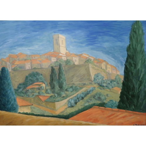 976 - CONTEMPORARY SCHOOL  ST. PAUL, FRANCE Oil on canvas, signed lower right, 72 x 99cm... 