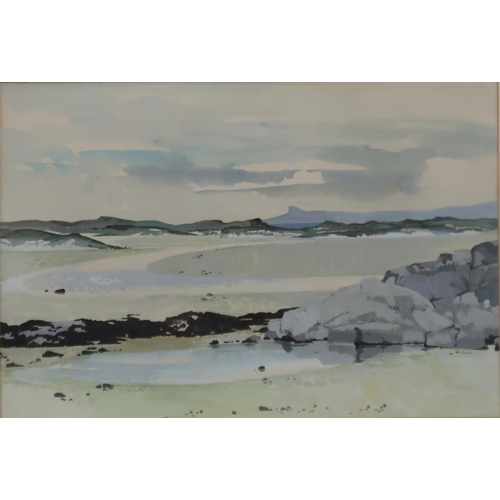 984 - SCOTTISH SCHOOL MORAR BEACH Watercolour, 36 x 53cm Title inscribed verso... 