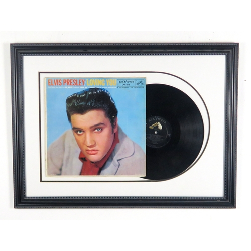 2630 - ELVIS PRESLEY: A SIGNED AND INSCRIBED COPY OF THE SOUNDTRACK ALBUM LOVING YOUThe inscription faded b... 