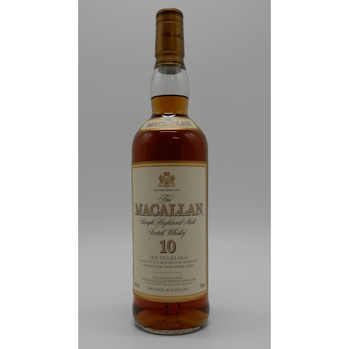 2673 - THE MACALLAN SINGLE HIGHLAND MALT SCOTCH WHISKY 10 YEARS OLD 40% vol 700ml, exclusively matured in s... 