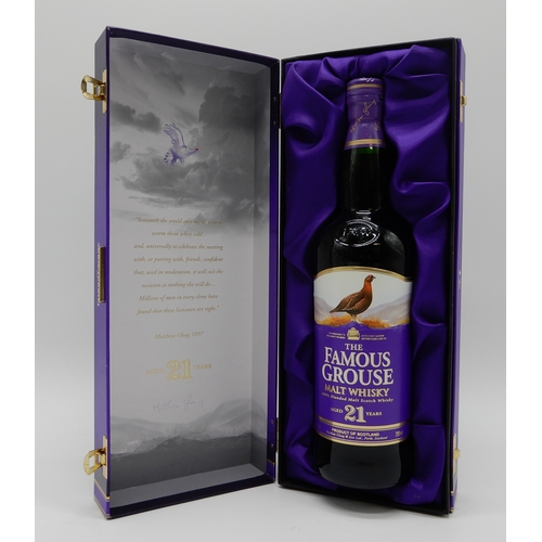 2684 - FAMOUS GROUSE 21 YEAR OLD 100% Blended Malt Scotch Whisky 43% vol 700ml,DOUGLAS LAING Glas... 