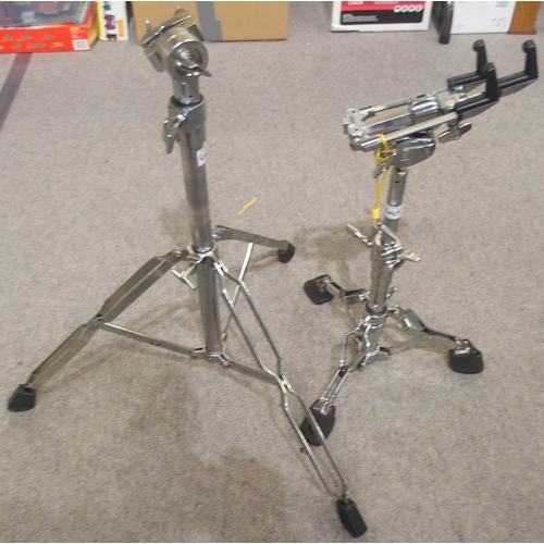 445 - Roland Electronic Drum pedals together with two drum stands and various sticks etc