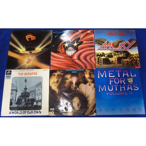 542 - VINYL LP RECORDS a collection of heavy metal and rock vinyl records with The Runaways, Dark Star,  J... 