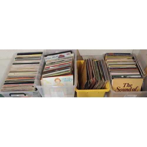 552 - VINYL LP RECORDS  a collection in four boxes of pop, soul, orchestral, easy listening and spoken wor... 