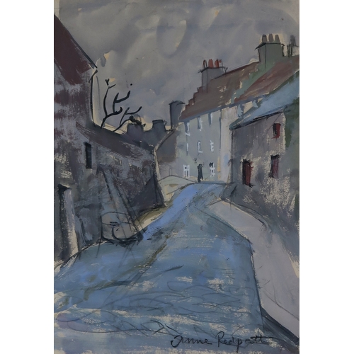 3016 - ANNE REDPATH OBE RSA ARA LLD ARWS ROI RBA (SCOTTISH 1895-1965)OLD HOUSES, PROBABLY FIFEMixed media o... 