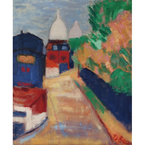 3038 - DONALD BAIN (SCOTTISH 1904-1979)MONTMARTRE (PARIS) 1975Oil on canvas, signed lower right, inscribed ... 