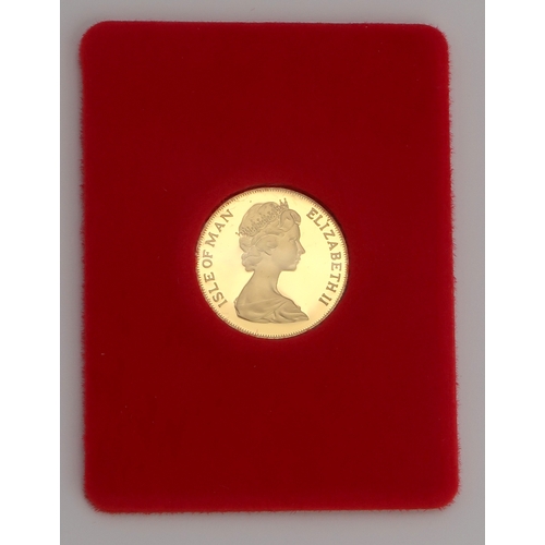 2490 - ELIZABETH II 1979 ISLE OF MAN SOVEREIGN COINObverse; bust facing right legend around ISLE OF MAN ELI... 