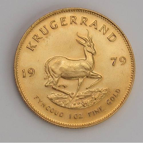 2494 - SOUTH AFRICA ONE KRUGERRAND 1979Obverse; bust of Paul Kruger left legend around SUID-AFRIKA * SOUTH ... 