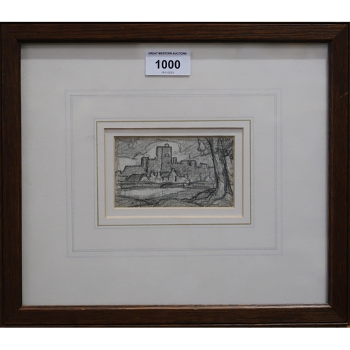 1000 - *WITHDRAWN* ERNEST ARCHIBALD TAYLOR (SCOTTISH b.1874) KIRCUDBRIGHT Pencil on paper, 6 x 10cm... 