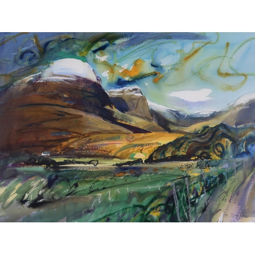 976 - BOB RUDD (ENGLISH b. 1944) BEINN BHAN Watercolour, signed lower right, 52 x 71cm Titl... 